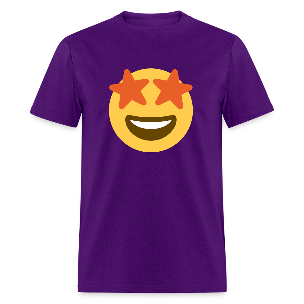 🤩 Star-Struck (Twemoji) Unisex Classic T-Shirt - purple
