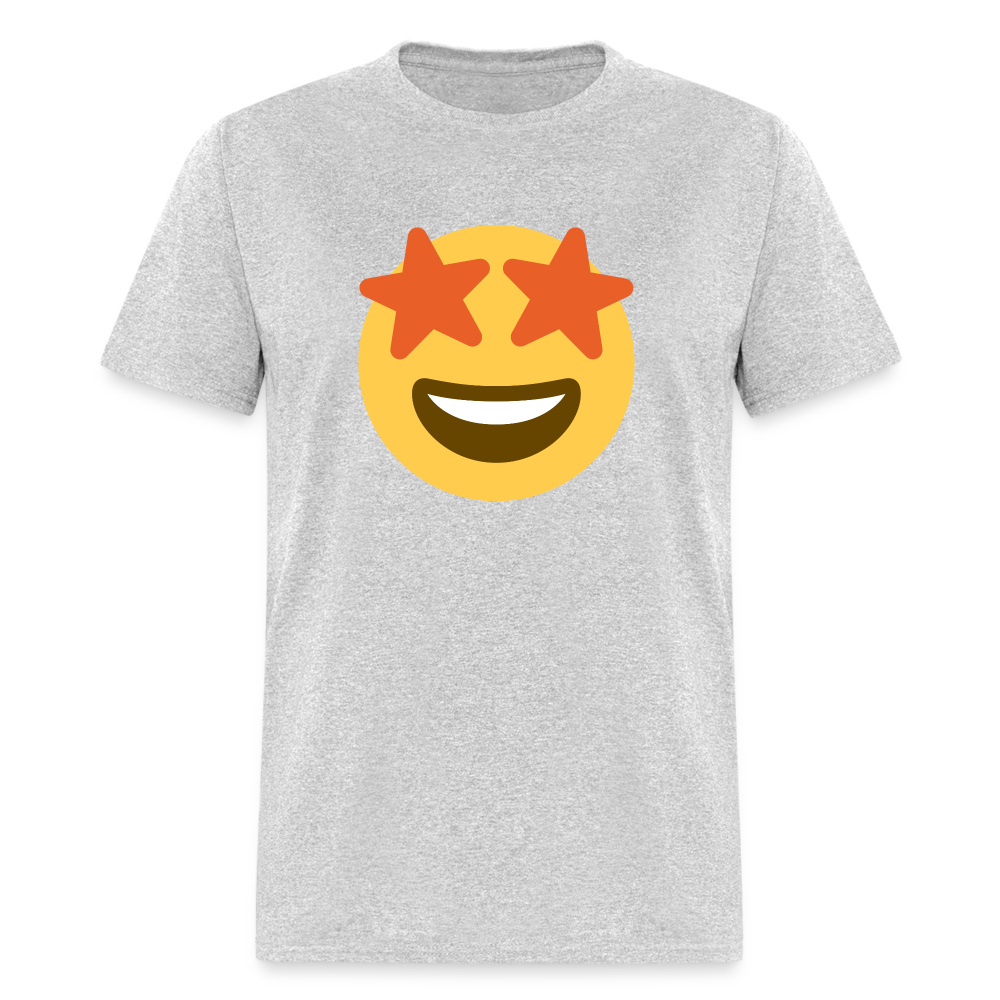 🤩 Star-Struck (Twemoji) Unisex Classic T-Shirt - heather gray