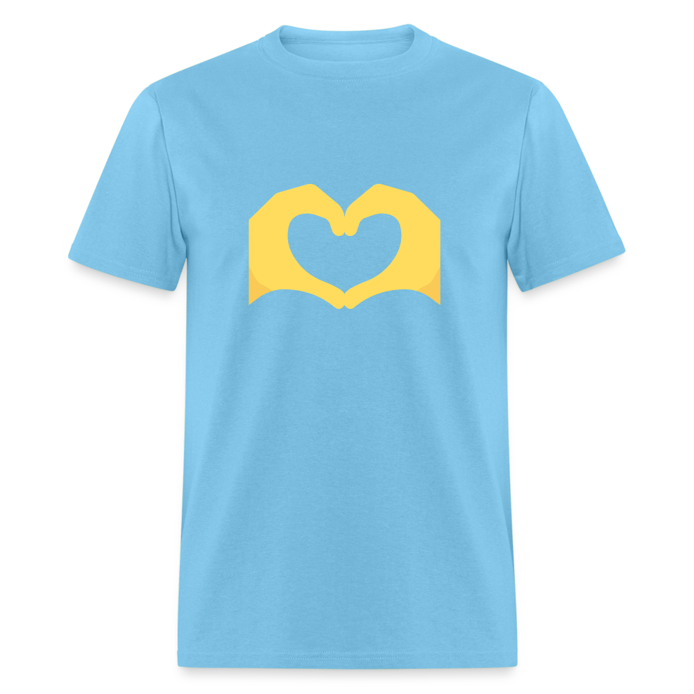 🫶 Heart Hands (Twemoji) Unisex Classic T-Shirt - aquatic blue