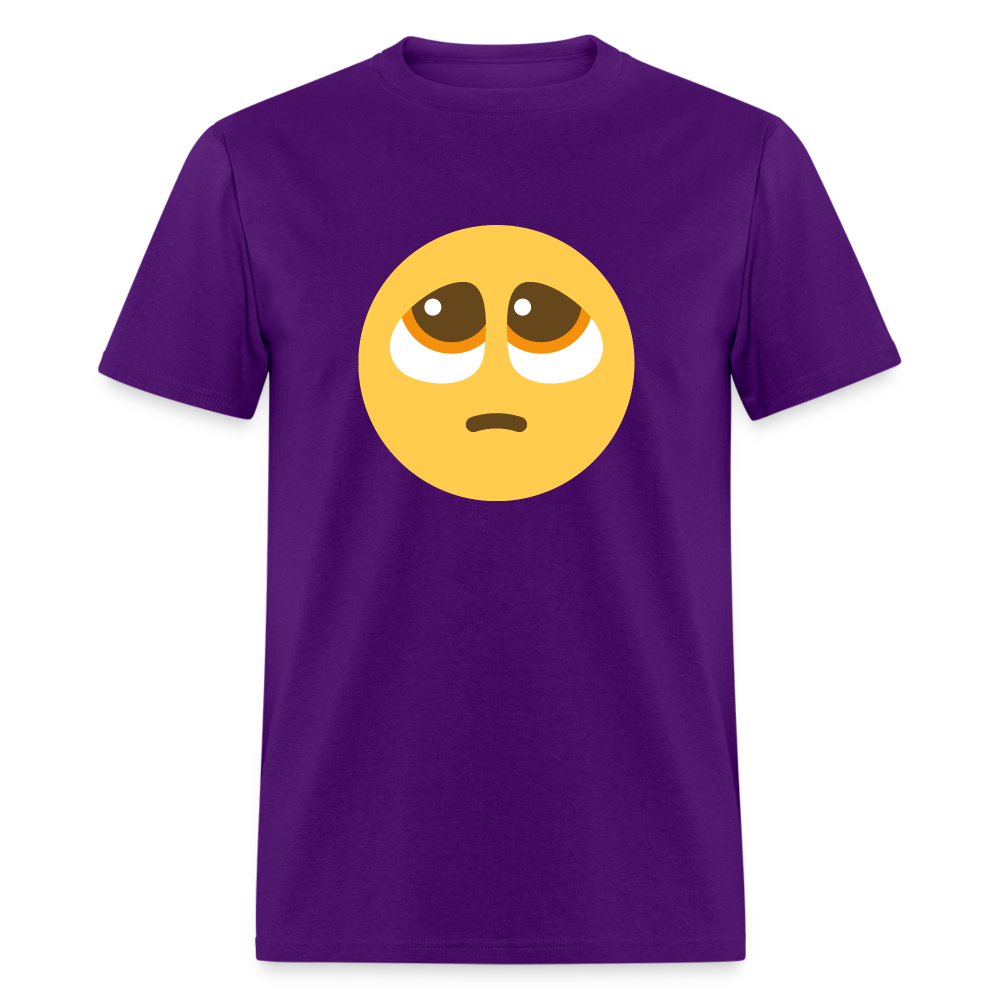 🥺 Pleading Face (Twemoji) Unisex Classic T-Shirt - purple