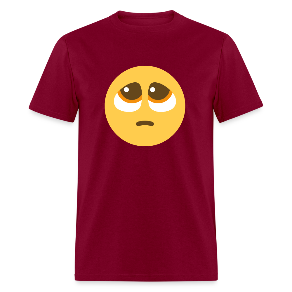 🥺 Pleading Face (Twemoji) Unisex Classic T-Shirt - burgundy