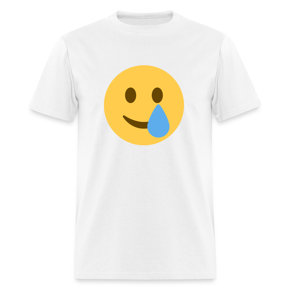 🥲 Smiling Face with Tear (Twemoji) Unisex Classic T-Shirt - white