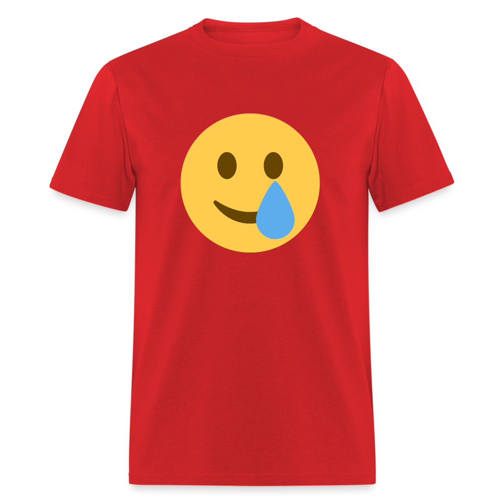 🥲 Smiling Face with Tear (Twemoji) Unisex Classic T-Shirt - red
