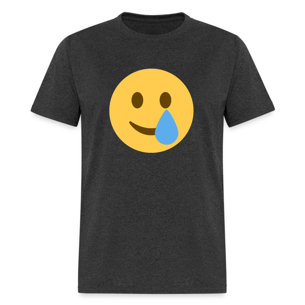 🥲 Smiling Face with Tear (Twemoji) Unisex Classic T-Shirt - heather black