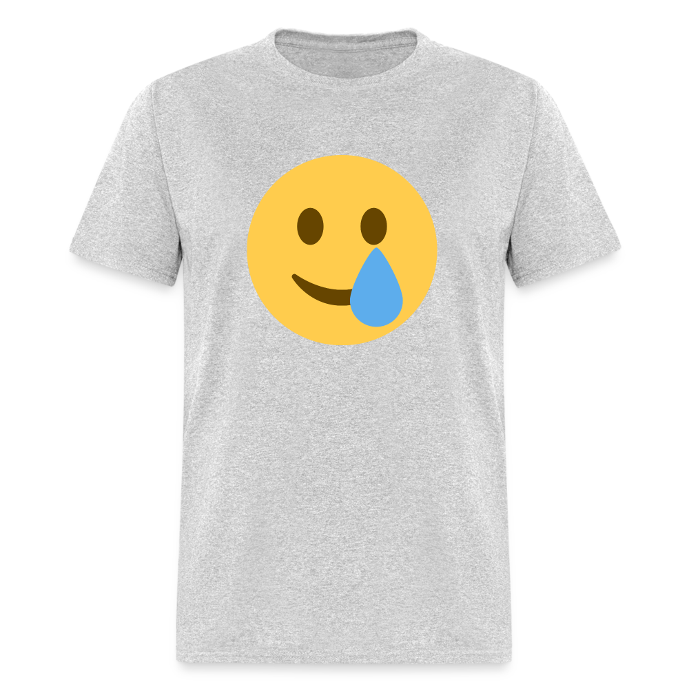 🥲 Smiling Face with Tear (Twemoji) Unisex Classic T-Shirt - heather gray