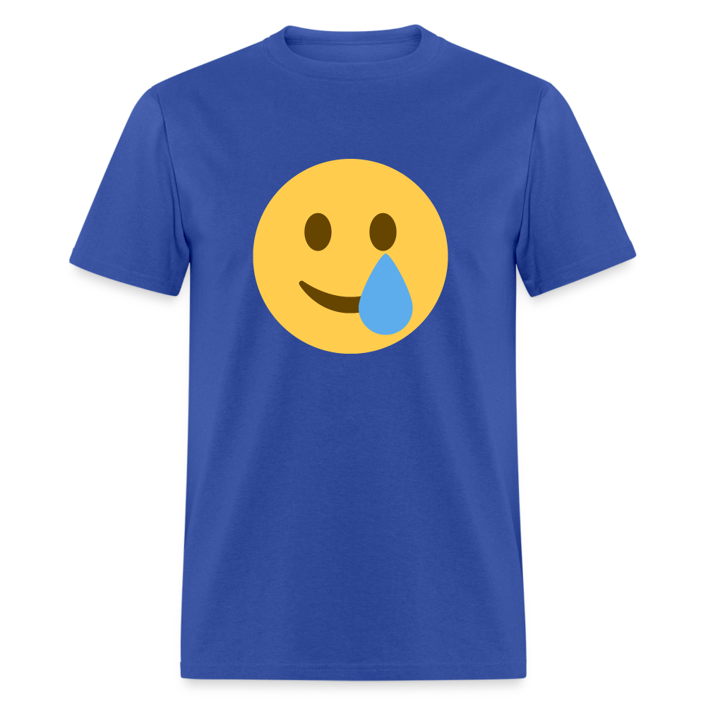 🥲 Smiling Face with Tear (Twemoji) Unisex Classic T-Shirt - royal blue