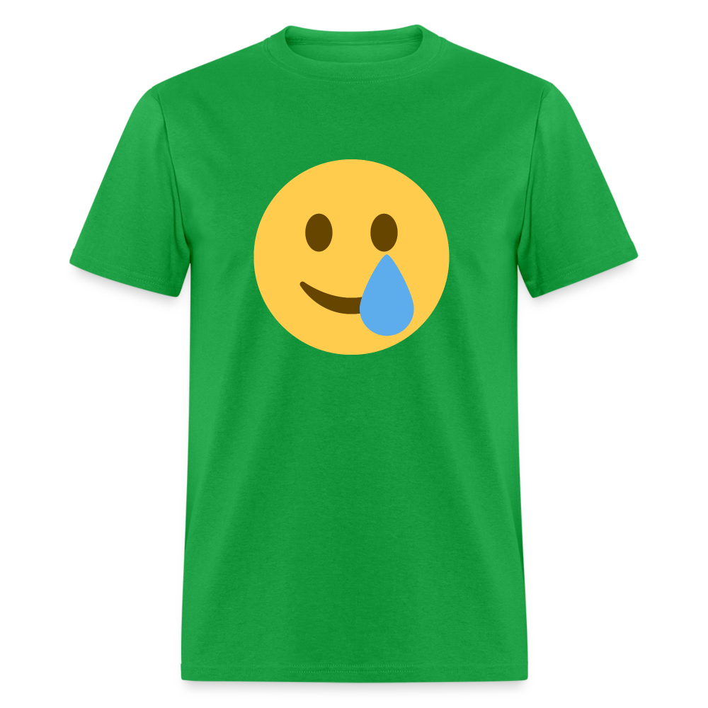 🥲 Smiling Face with Tear (Twemoji) Unisex Classic T-Shirt - bright green