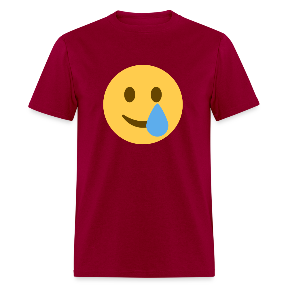 🥲 Smiling Face with Tear (Twemoji) Unisex Classic T-Shirt - dark red
