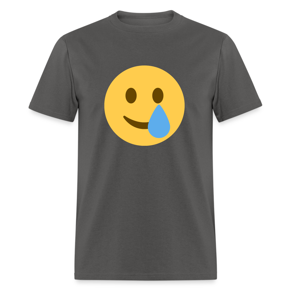 🥲 Smiling Face with Tear (Twemoji) Unisex Classic T-Shirt - charcoal