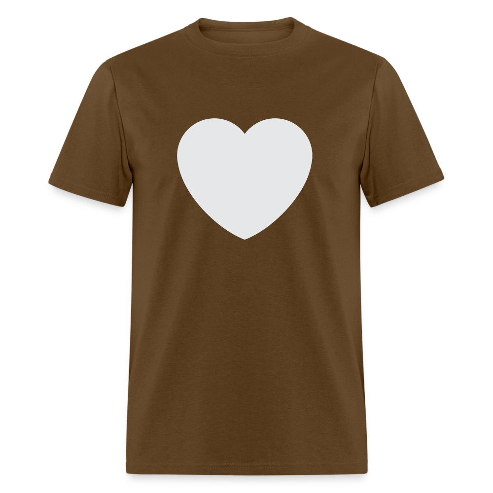 🤍 White Heart (Twemoji) Unisex Classic T-Shirt - brown