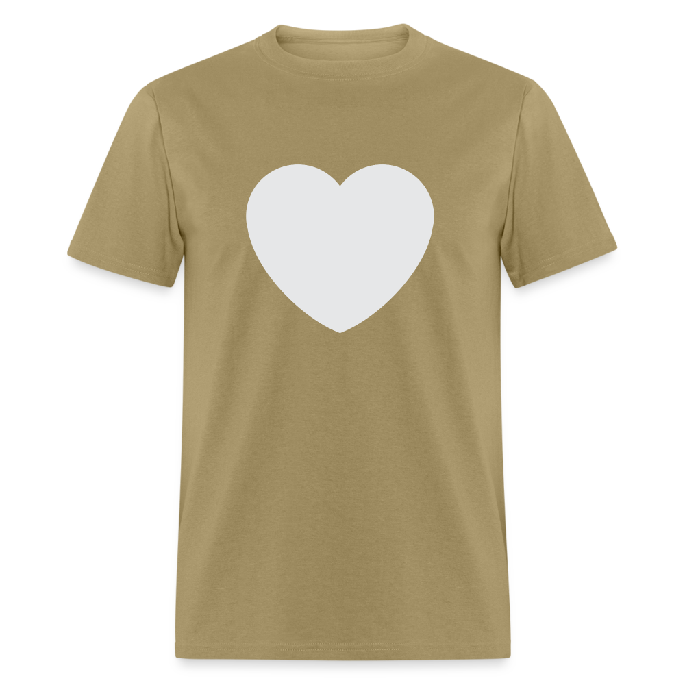 🤍 White Heart (Twemoji) Unisex Classic T-Shirt - khaki