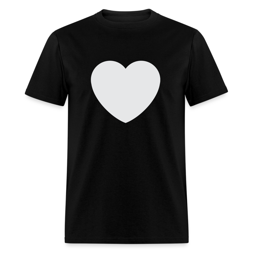 🤍 White Heart (Twemoji) Unisex Classic T-Shirt - black