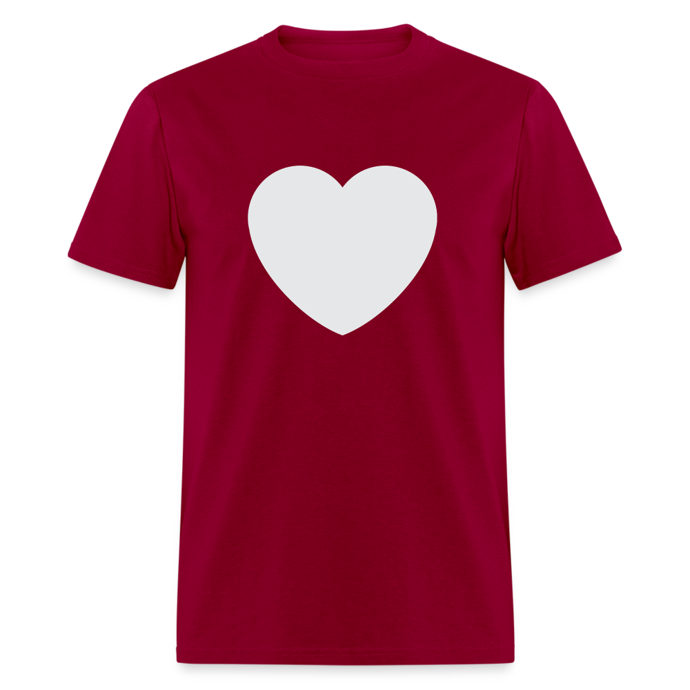 🤍 White Heart (Twemoji) Unisex Classic T-Shirt - dark red