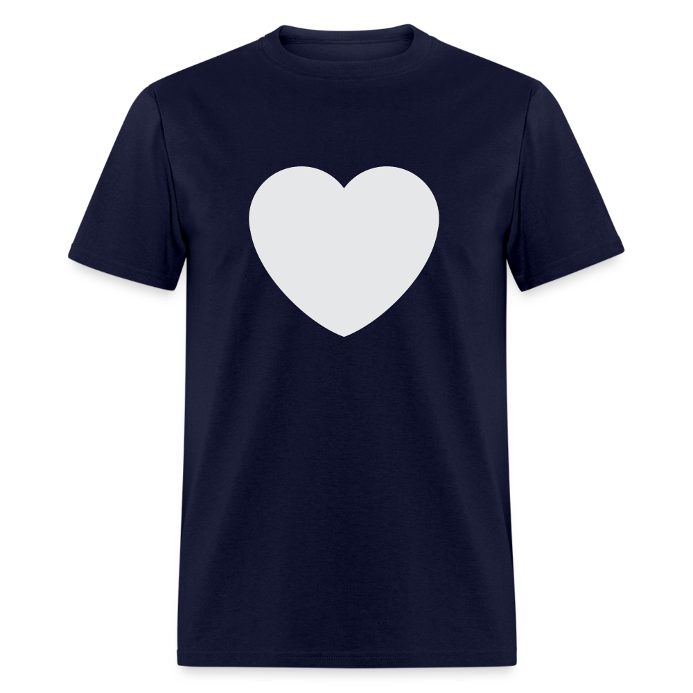 🤍 White Heart (Twemoji) Unisex Classic T-Shirt - navy