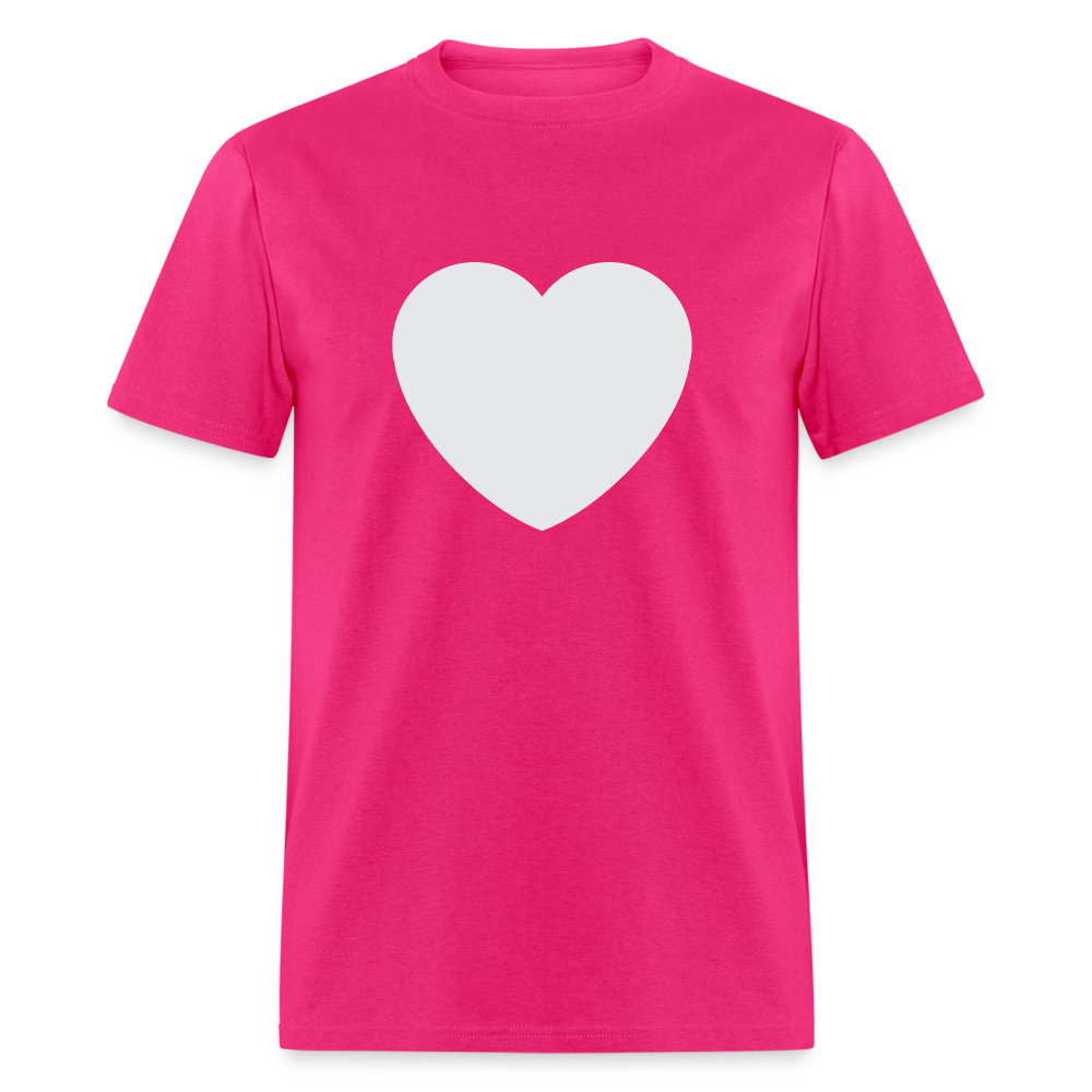 🤍 White Heart (Twemoji) Unisex Classic T-Shirt - fuchsia