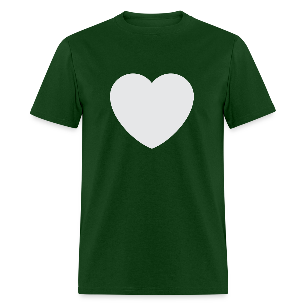 🤍 White Heart (Twemoji) Unisex Classic T-Shirt - forest green