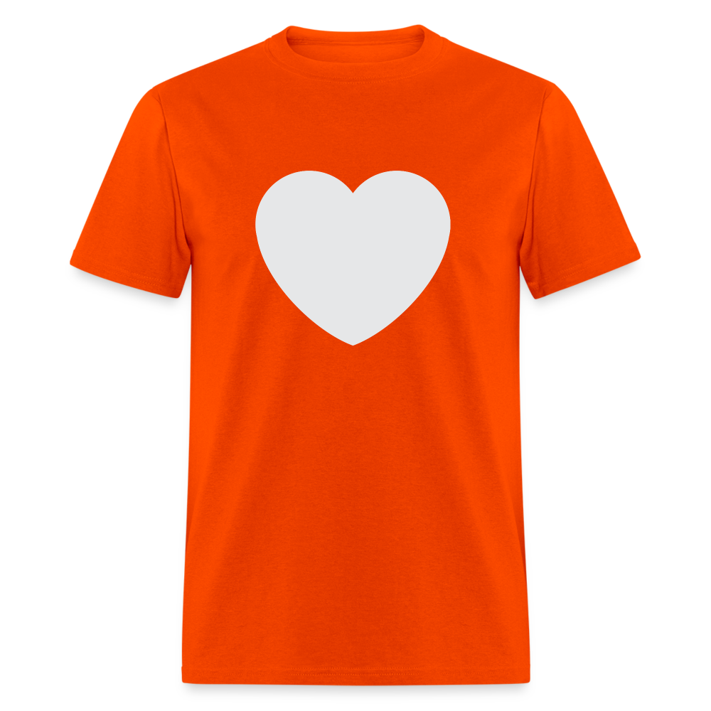 🤍 White Heart (Twemoji) Unisex Classic T-Shirt - orange