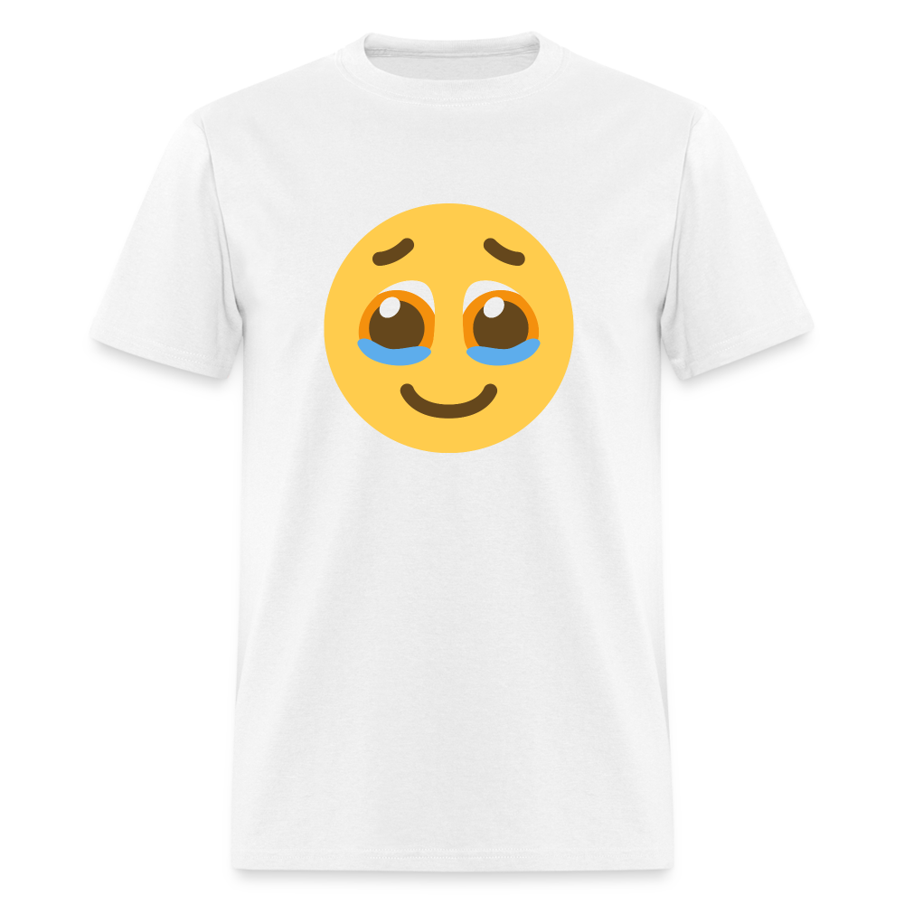 🥹 Face Holding Back Tears (Twemoji) Unisex Classic T-Shirt - white