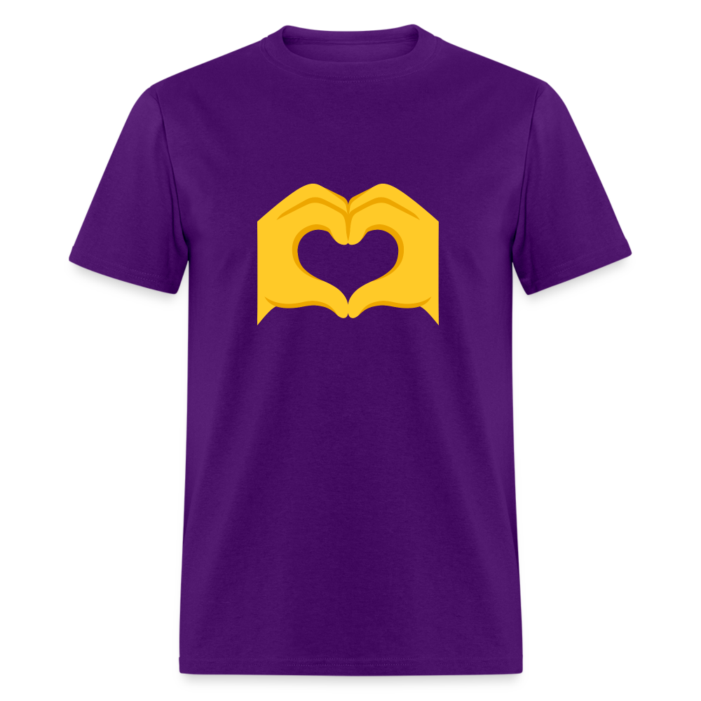 🫶 Heart Hands (Google Noto Color Emoji) Unisex Classic T-Shirt - purple