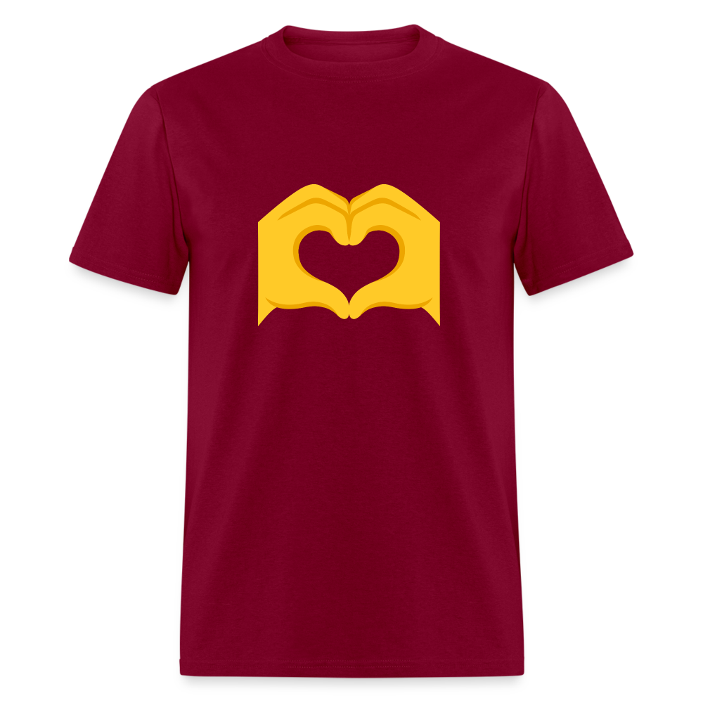 🫶 Heart Hands (Google Noto Color Emoji) Unisex Classic T-Shirt - burgundy