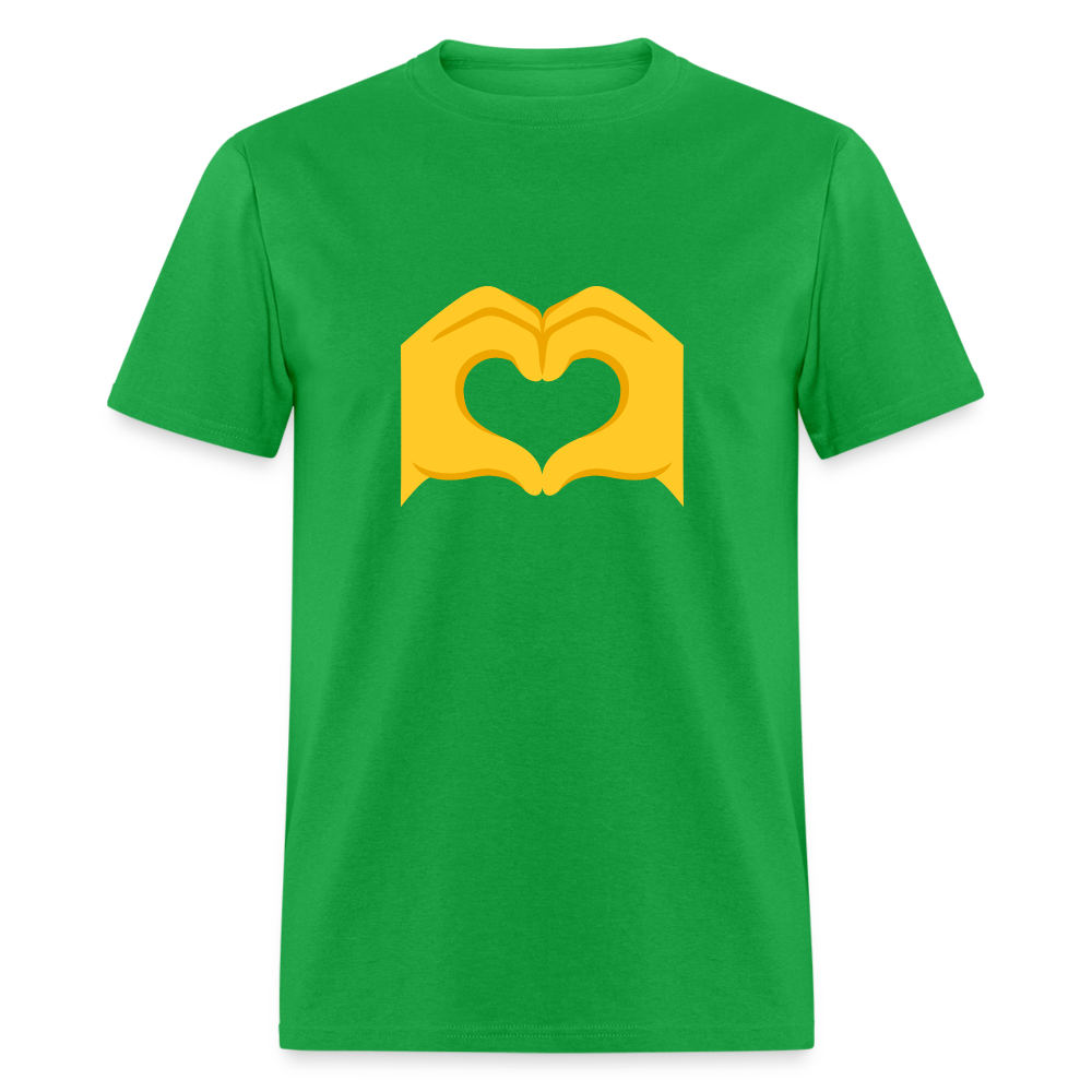 🫶 Heart Hands (Google Noto Color Emoji) Unisex Classic T-Shirt - bright green