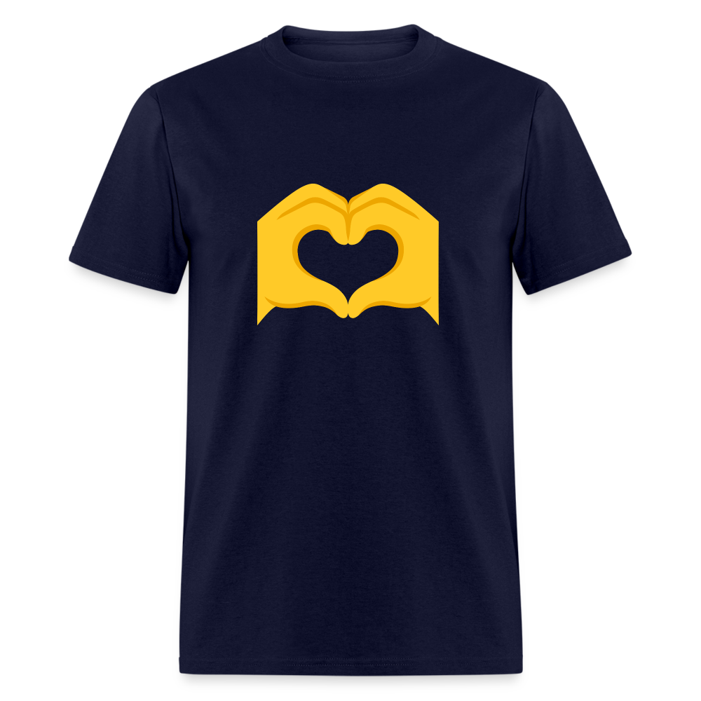 🫶 Heart Hands (Google Noto Color Emoji) Unisex Classic T-Shirt - navy
