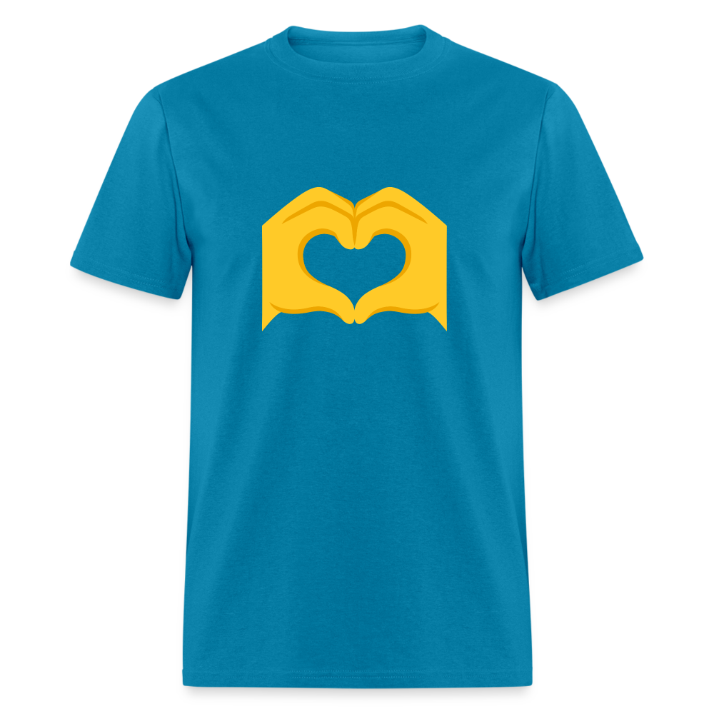🫶 Heart Hands (Google Noto Color Emoji) Unisex Classic T-Shirt - turquoise