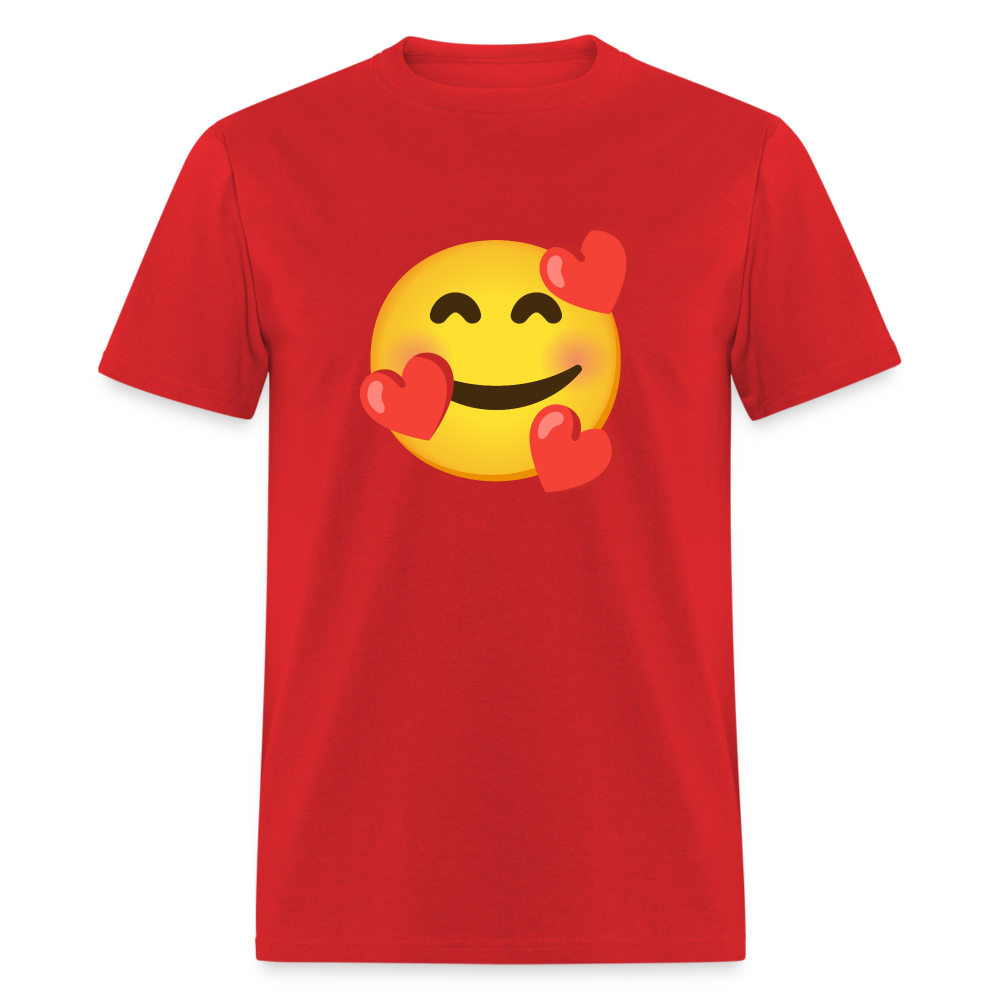 🥰 Smiling Face with Hearts (Google Noto Color Emoji) Unisex Classic T-Shirt - red