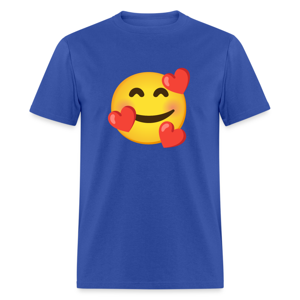 🥰 Smiling Face with Hearts (Google Noto Color Emoji) Unisex Classic T-Shirt - royal blue