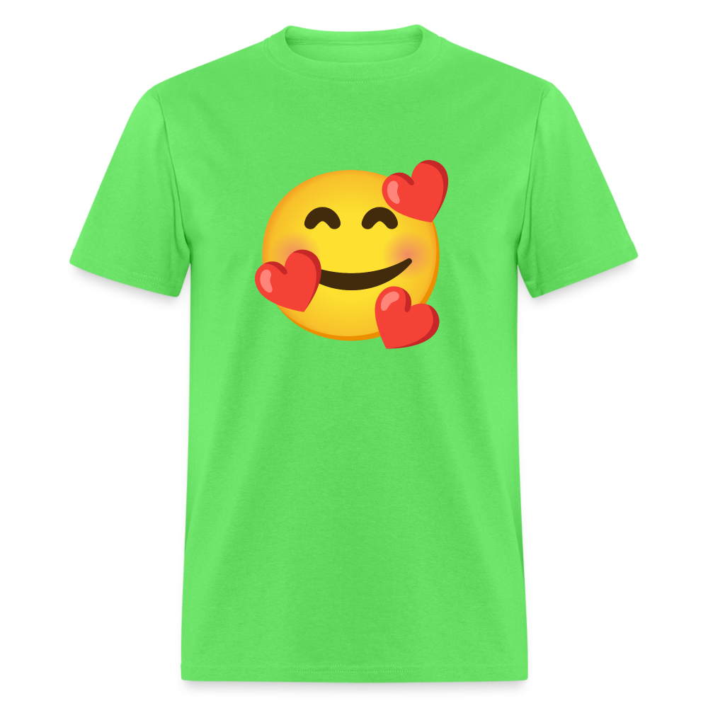 🥰 Smiling Face with Hearts (Google Noto Color Emoji) Unisex Classic T-Shirt - kiwi