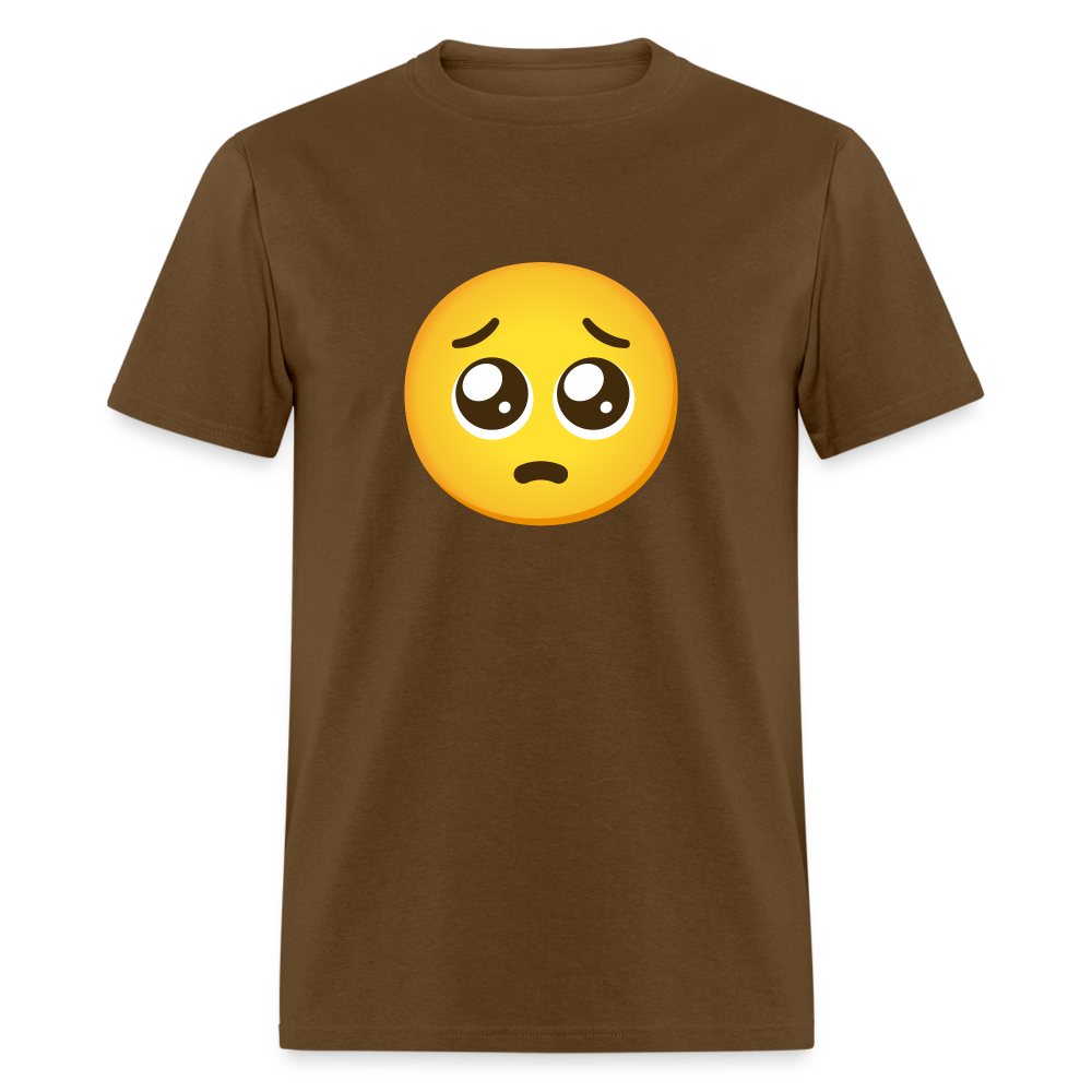 🥺 Pleading Face (Google Noto Color Emoji) Unisex Classic T-Shirt - brown