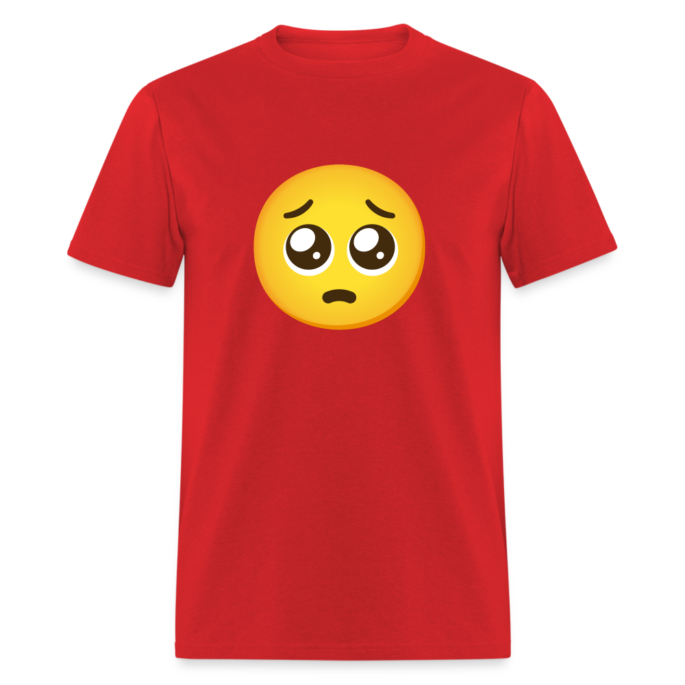 🥺 Pleading Face (Google Noto Color Emoji) Unisex Classic T-Shirt - red