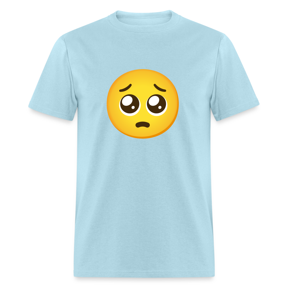 🥺 Pleading Face (Google Noto Color Emoji) Unisex Classic T-Shirt - powder blue