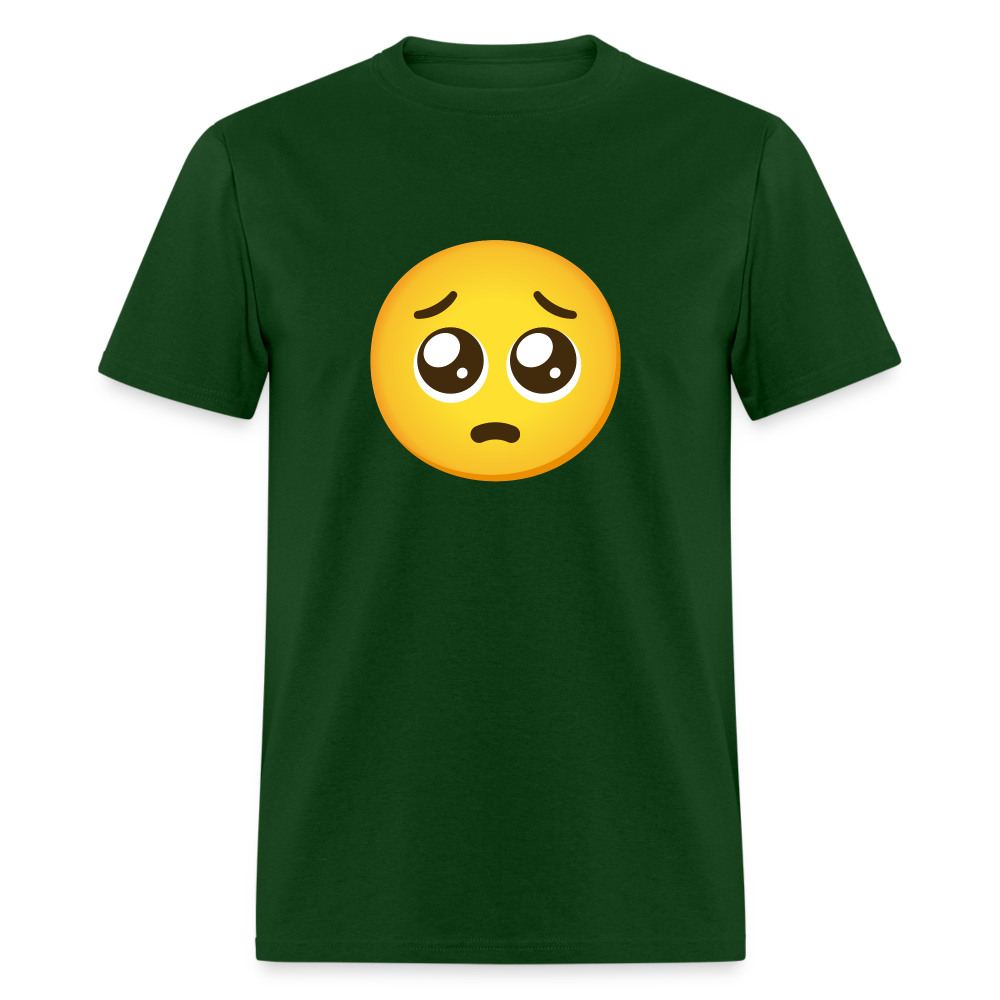 🥺 Pleading Face (Google Noto Color Emoji) Unisex Classic T-Shirt - forest green