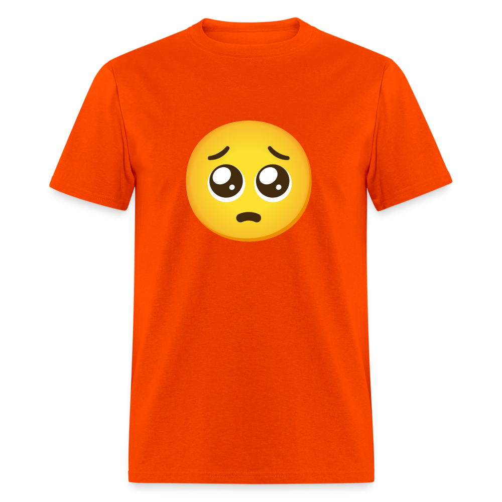 🥺 Pleading Face (Google Noto Color Emoji) Unisex Classic T-Shirt - orange