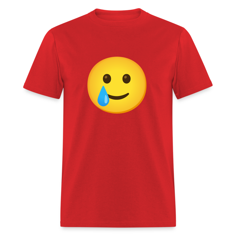 🥲 Smiling Face with Tear (Google Noto Color Emoji) Unisex Classic T-Shirt - red