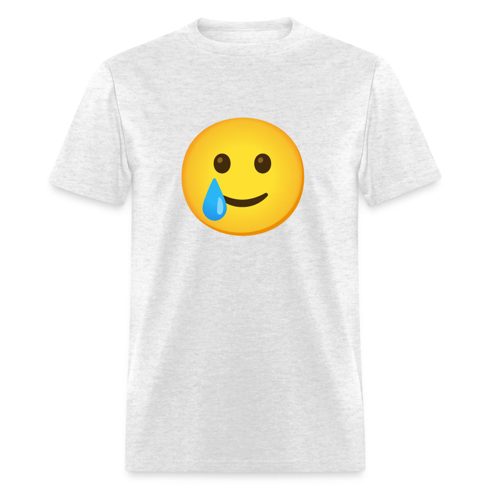 🥲 Smiling Face with Tear (Google Noto Color Emoji) Unisex Classic T-Shirt - light heather gray