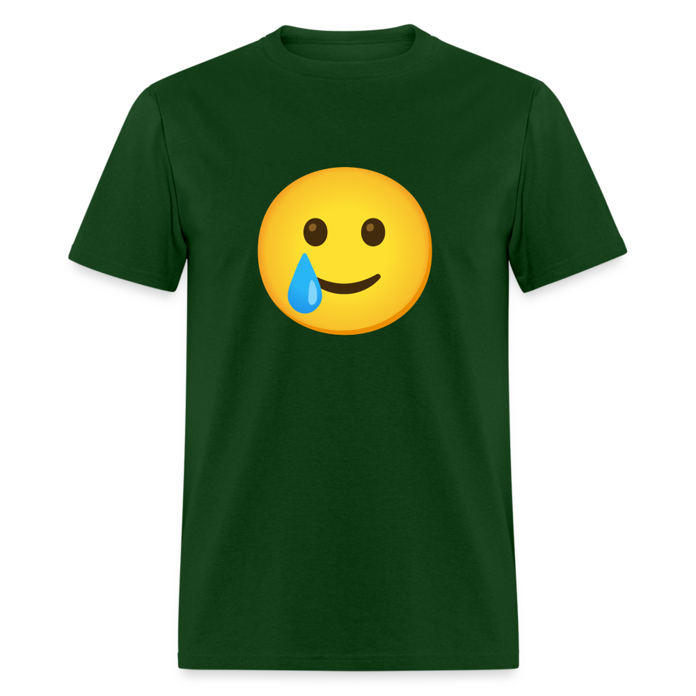 🥲 Smiling Face with Tear (Google Noto Color Emoji) Unisex Classic T-Shirt - forest green