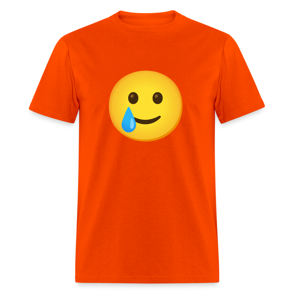 🥲 Smiling Face with Tear (Google Noto Color Emoji) Unisex Classic T-Shirt - orange