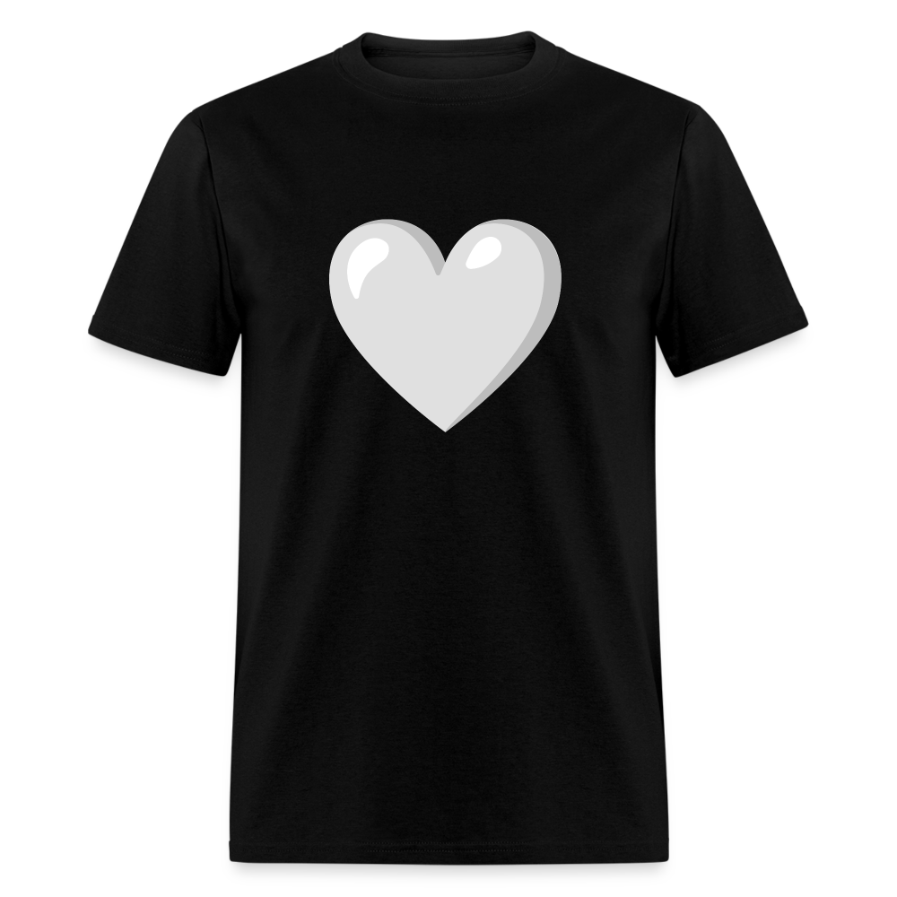 🤍 White Heart (Google Noto Color Emoji) Unisex Classic T-Shirt - black