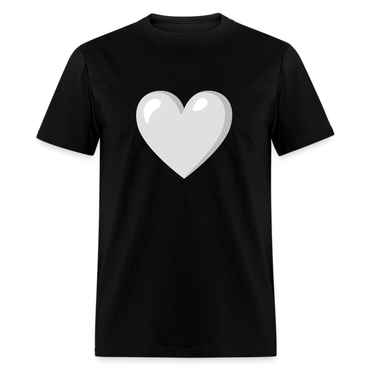 🤍 White Heart (Google Noto Color Emoji) Unisex Classic T-Shirt - black