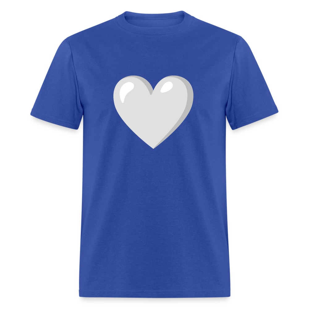 🤍 White Heart (Google Noto Color Emoji) Unisex Classic T-Shirt - royal blue
