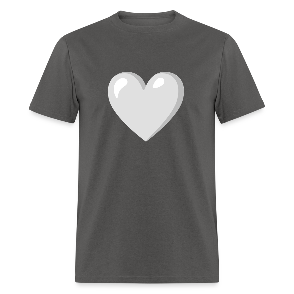 🤍 White Heart (Google Noto Color Emoji) Unisex Classic T-Shirt - charcoal