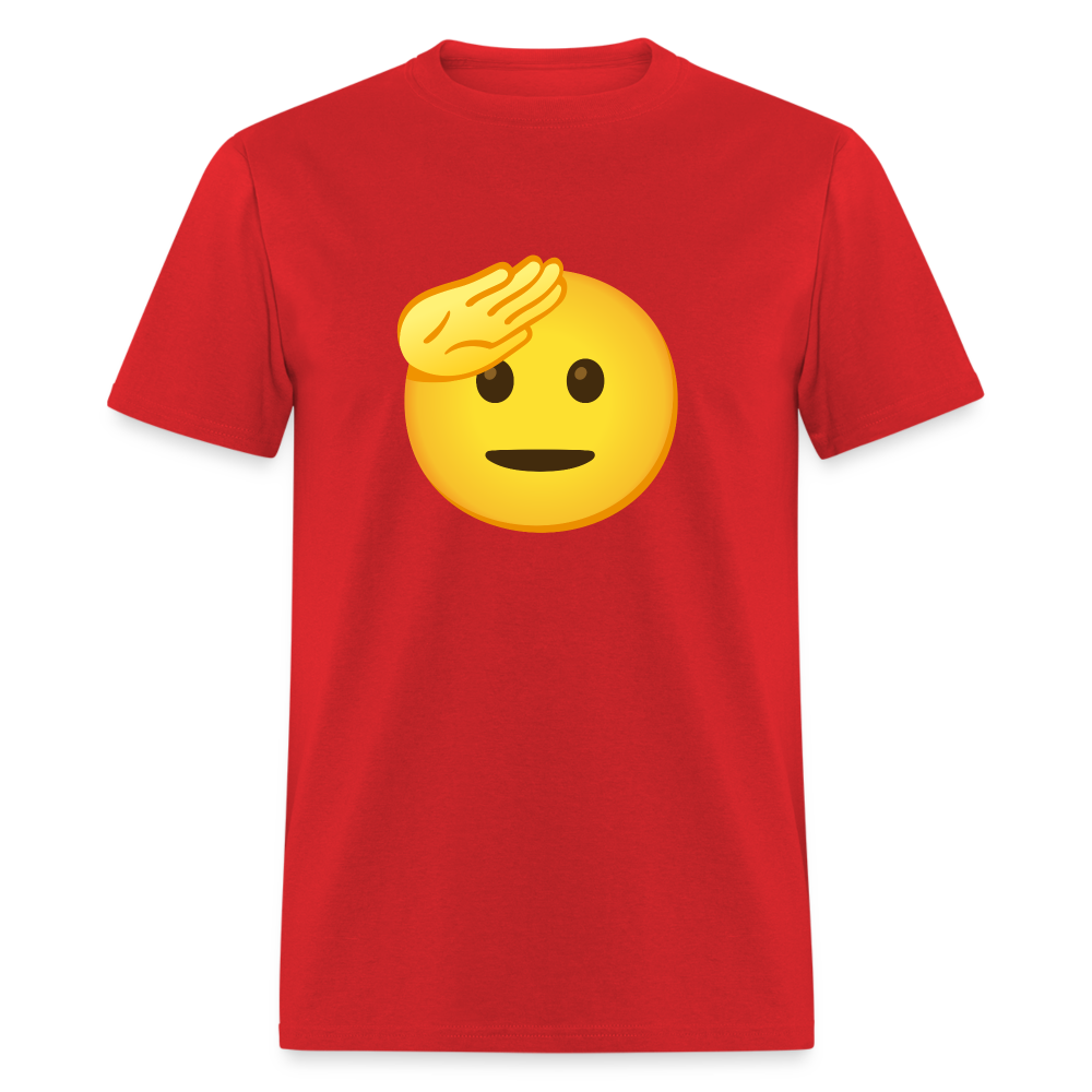 🫡 Saluting Face (Google Noto Color Emoji) Unisex Classic T-Shirt - red