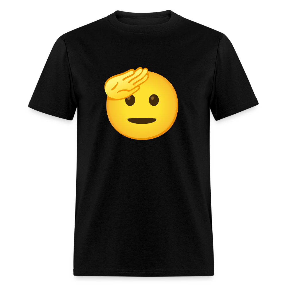 🫡 Saluting Face (Google Noto Color Emoji) Unisex Classic T-Shirt - black