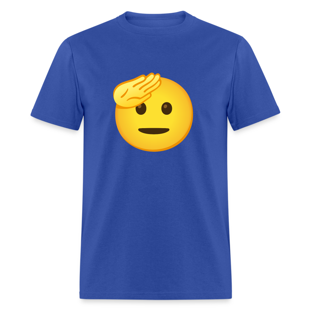 🫡 Saluting Face (Google Noto Color Emoji) Unisex Classic T-Shirt - royal blue
