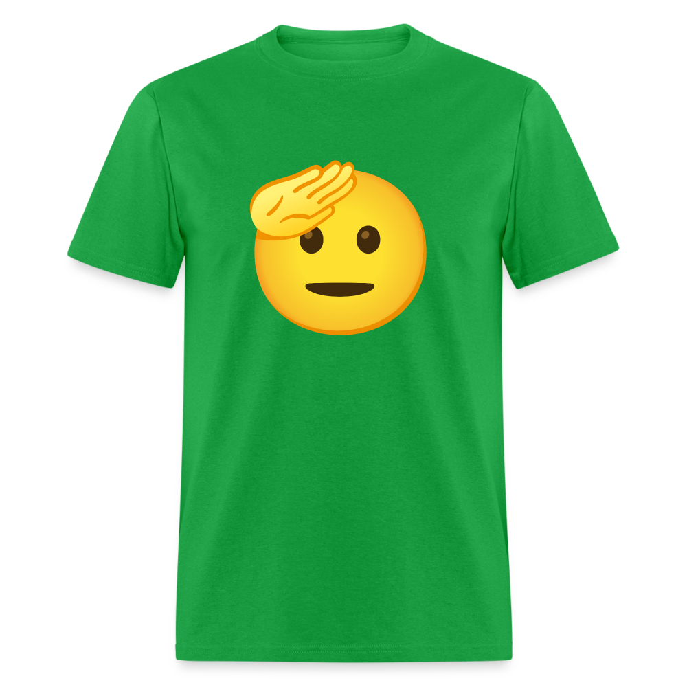 🫡 Saluting Face (Google Noto Color Emoji) Unisex Classic T-Shirt - bright green