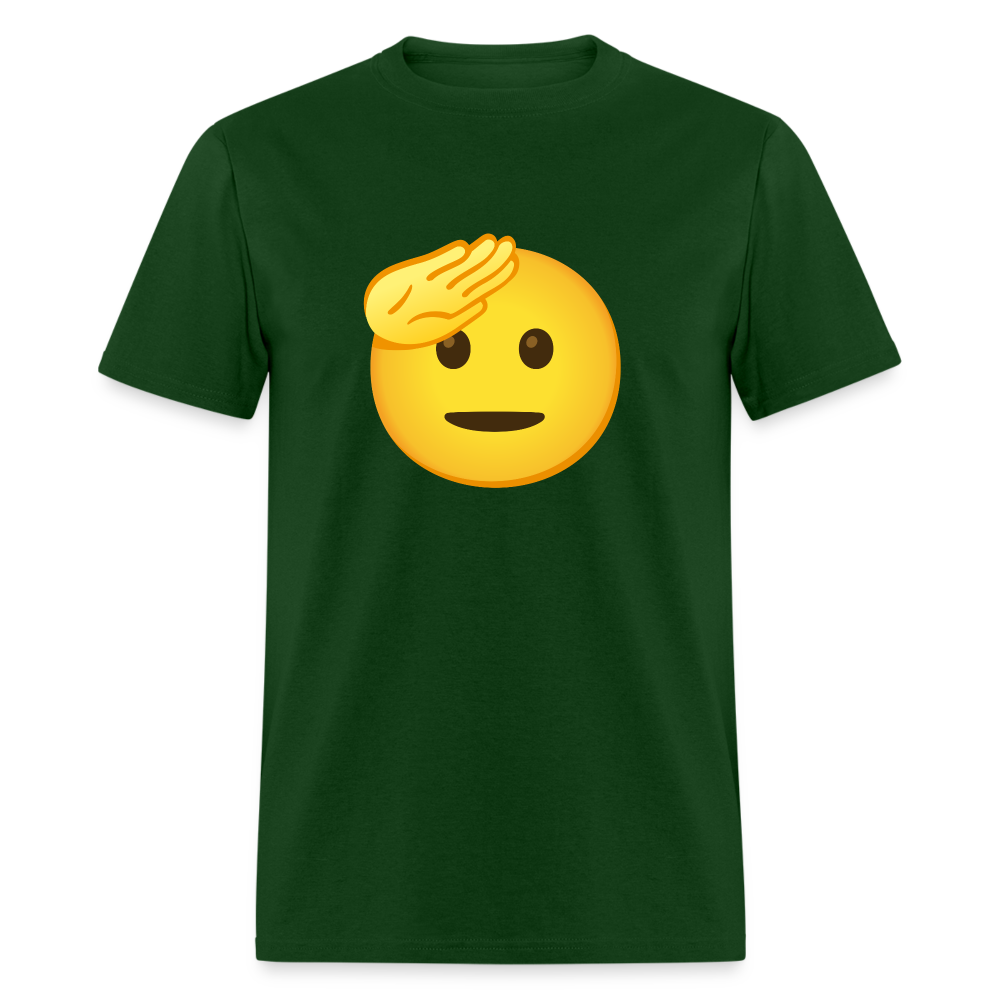 🫡 Saluting Face (Google Noto Color Emoji) Unisex Classic T-Shirt - forest green