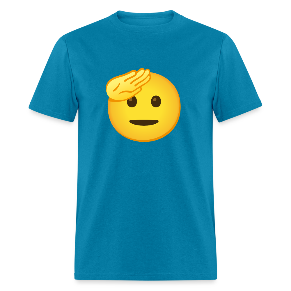 🫡 Saluting Face (Google Noto Color Emoji) Unisex Classic T-Shirt - turquoise