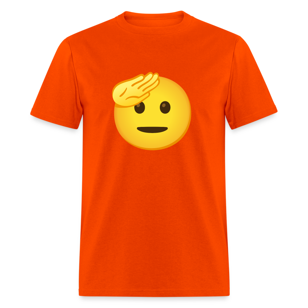 🫡 Saluting Face (Google Noto Color Emoji) Unisex Classic T-Shirt - orange